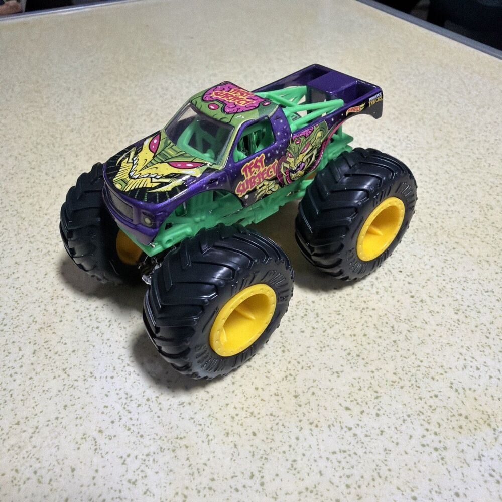Hot Wheels Monster Truck L 1:24  Diecast Monster Jam Purple Green Ty50